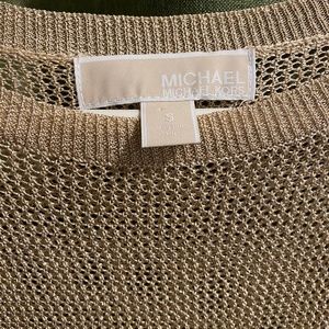 Michael by Michael Kors Gold Mesh Top Small